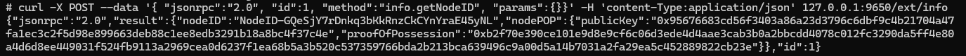 Node info