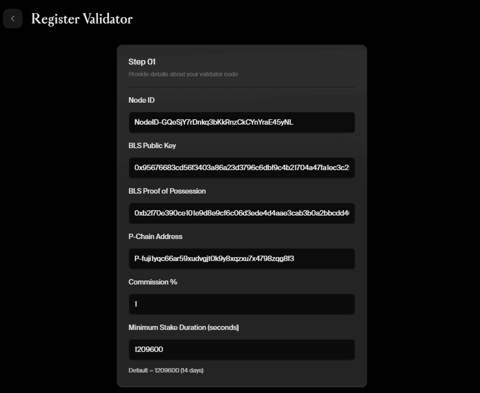 Register validator